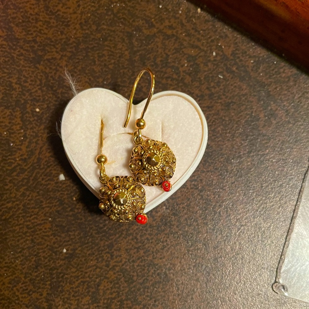 Gold plated earrings